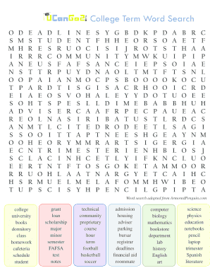 Ucango2 College Term Word Search  Form