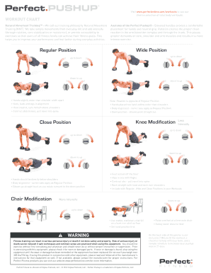 Perfect Pushup Workout Form Fill Out