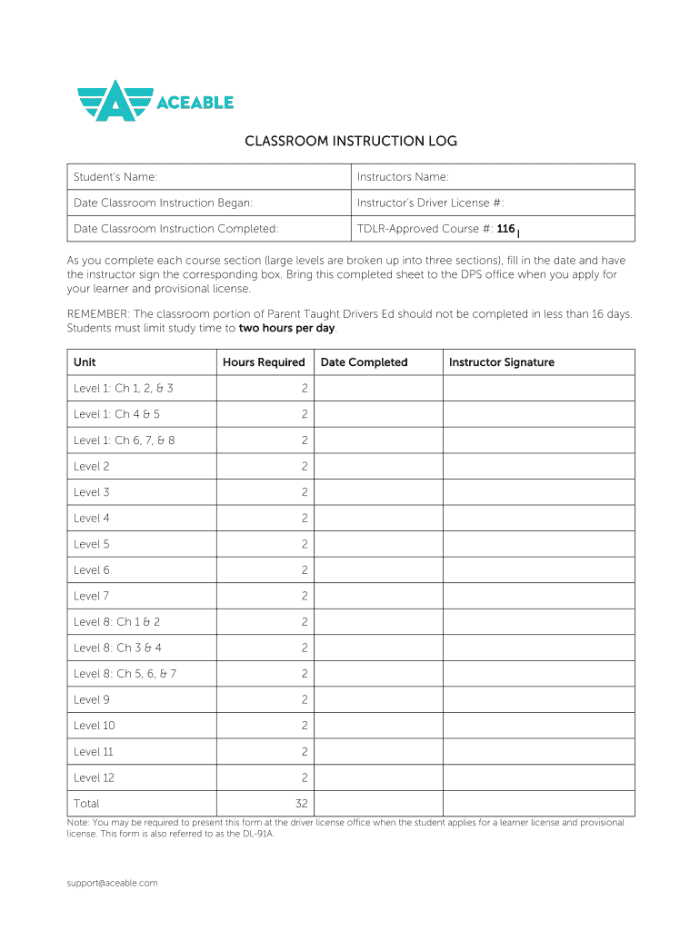 Dl 91a Form