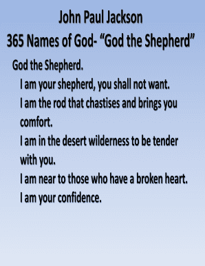 I Am 365 Names of God Download  Form