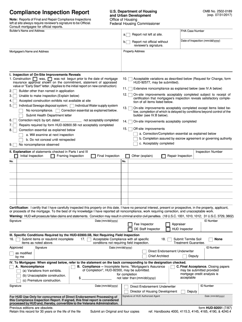 Hud 92051  Form