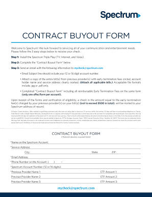 Spectrum Contract Buyout Form