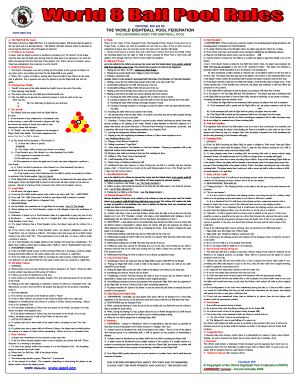 APA 8-9 Ball Game Rules, PDF, Individual Sports