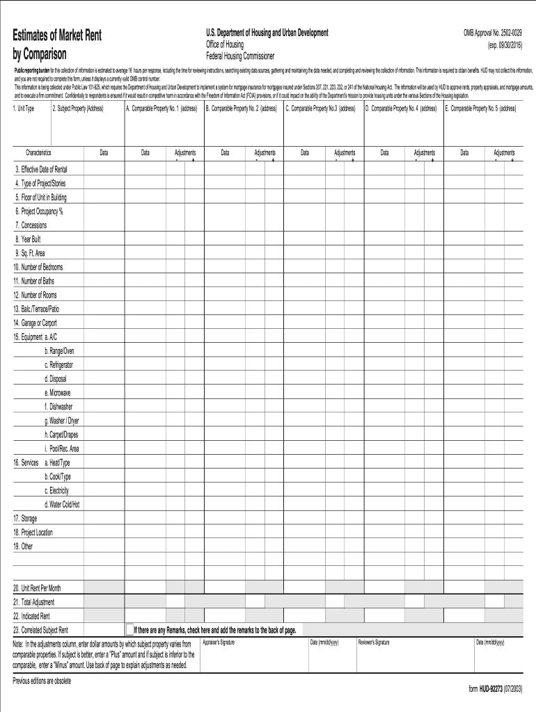 Hud 92273  Form