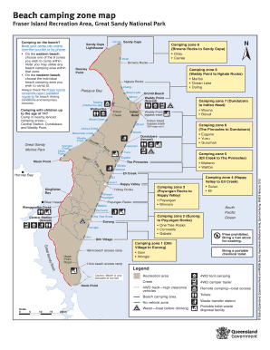 Fraser Island Camping Map  Form