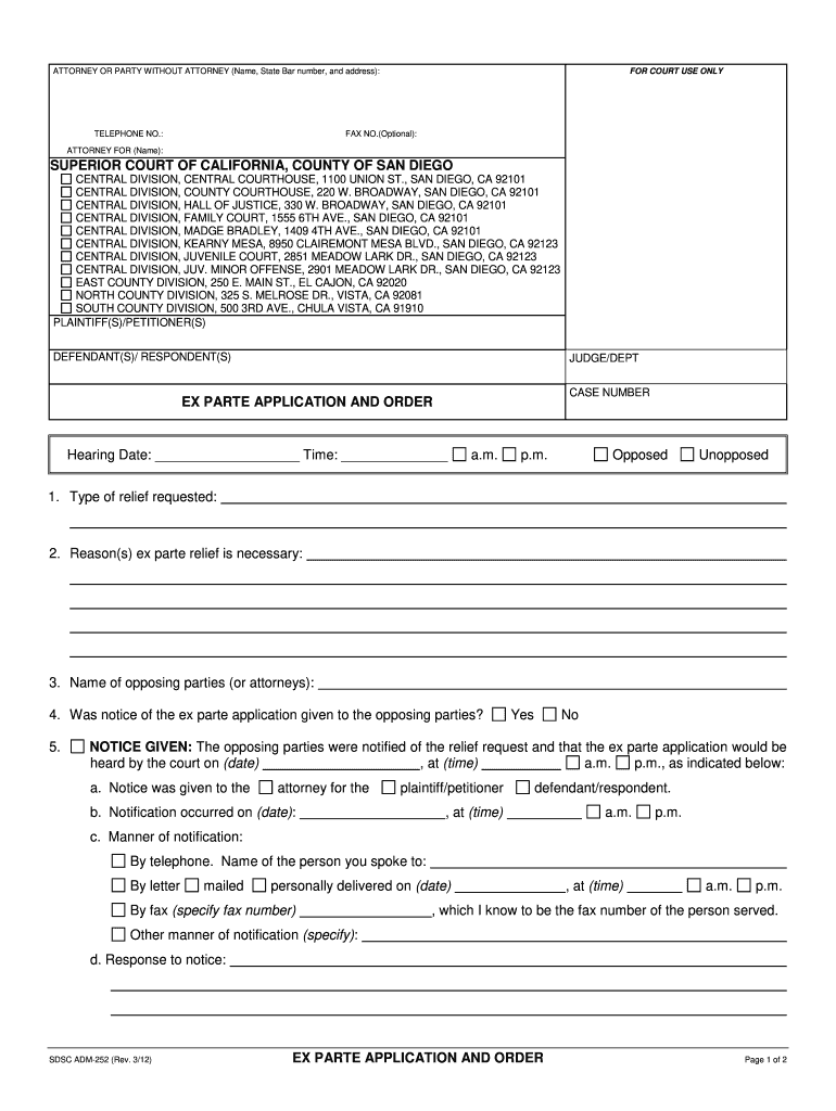 Sdscadm 252  Form