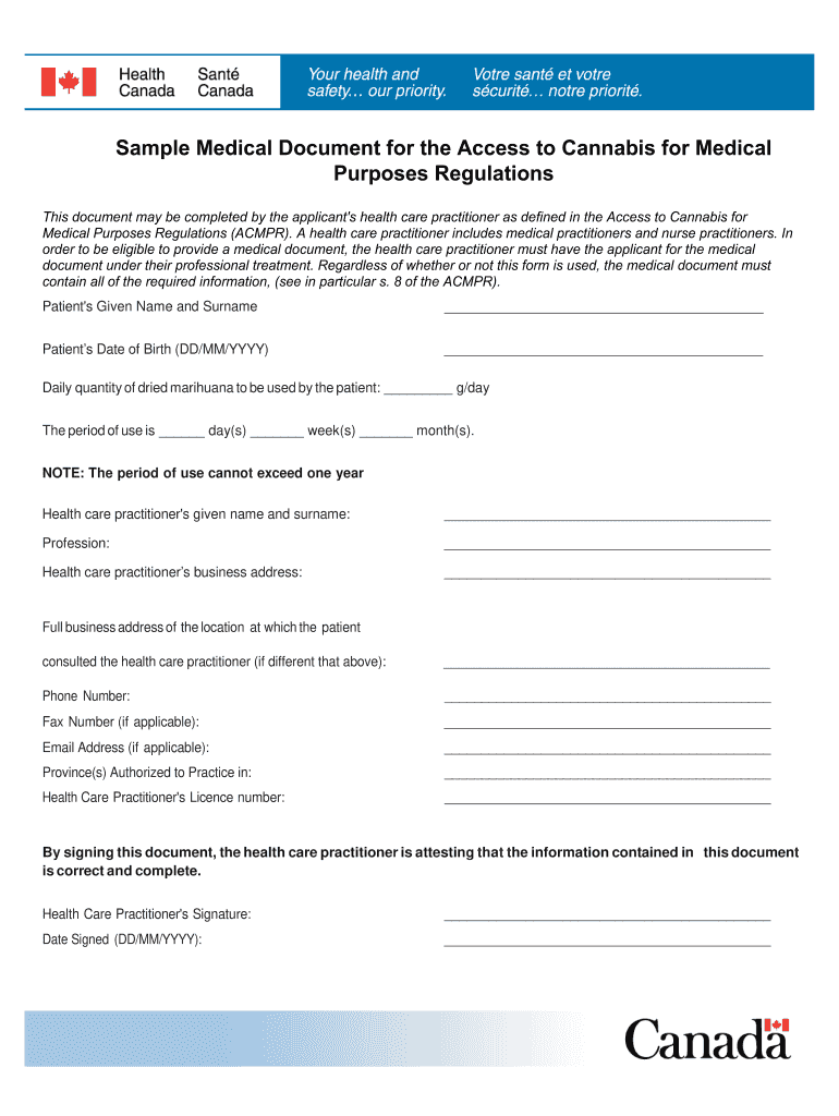 Medical Form Template