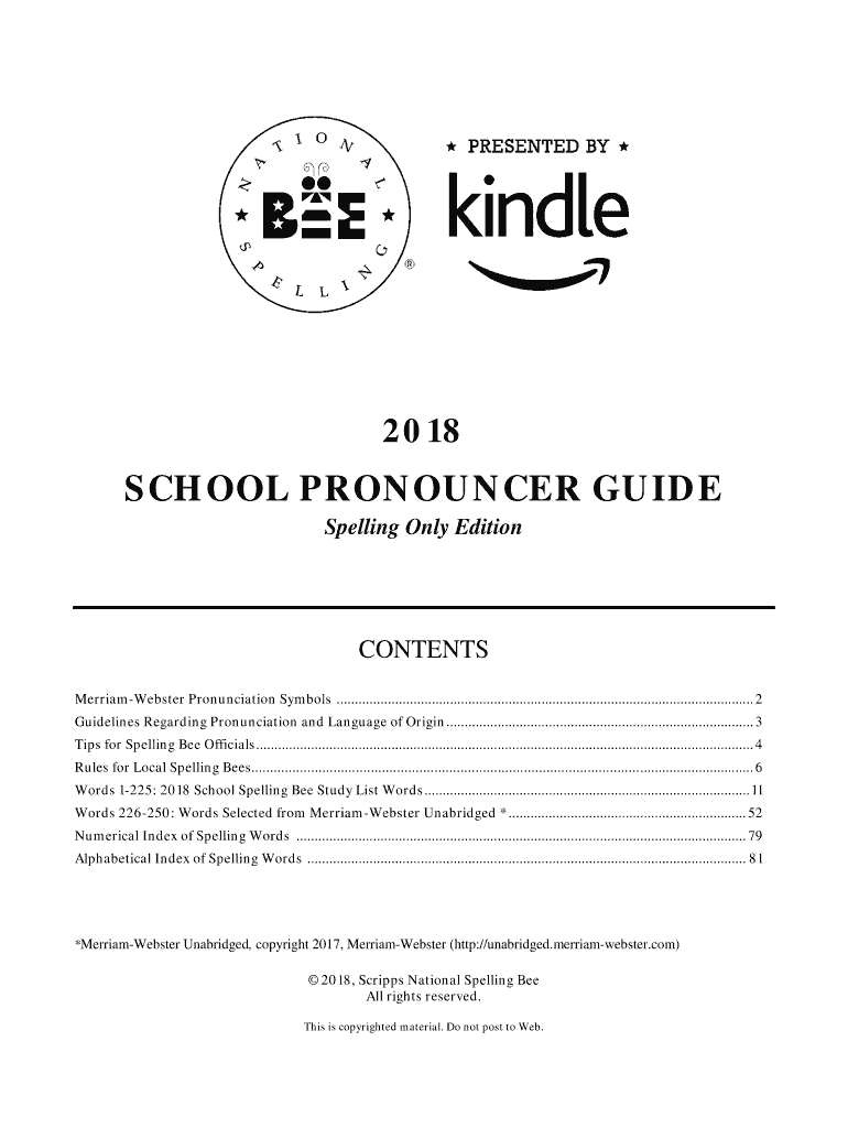 Get and Sign School Pronouncer Guide  Form