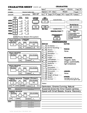 Dnd Character Sheet Pdf Form Fill Out And Sign Printable Pdf Template Signnow