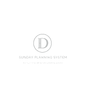 Sunday Planning System PDF  Form