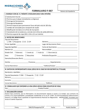 F 007  Form