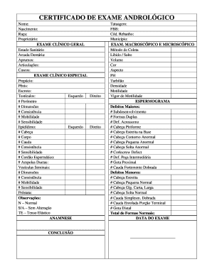 Certificado De Exame Androlgico DOC  Form