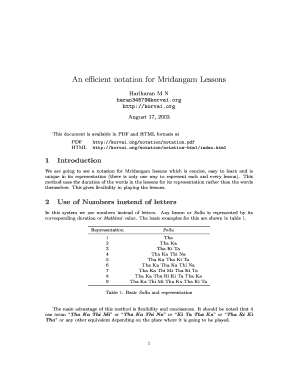 Mridangam Notes  Form