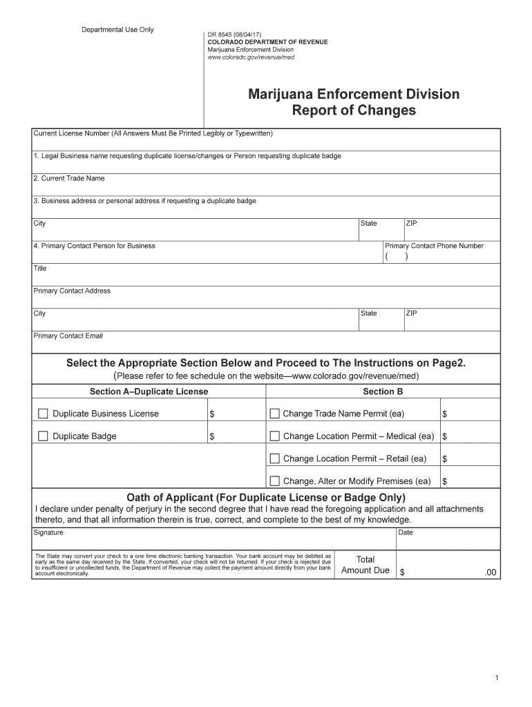 Get and Sign Dr 8545 2017 Form
