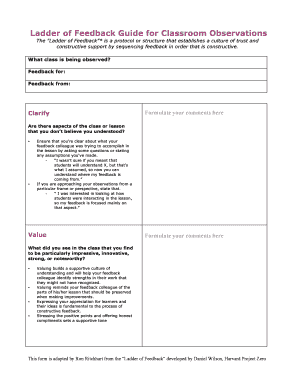 Ladder of Feedback Template  Form