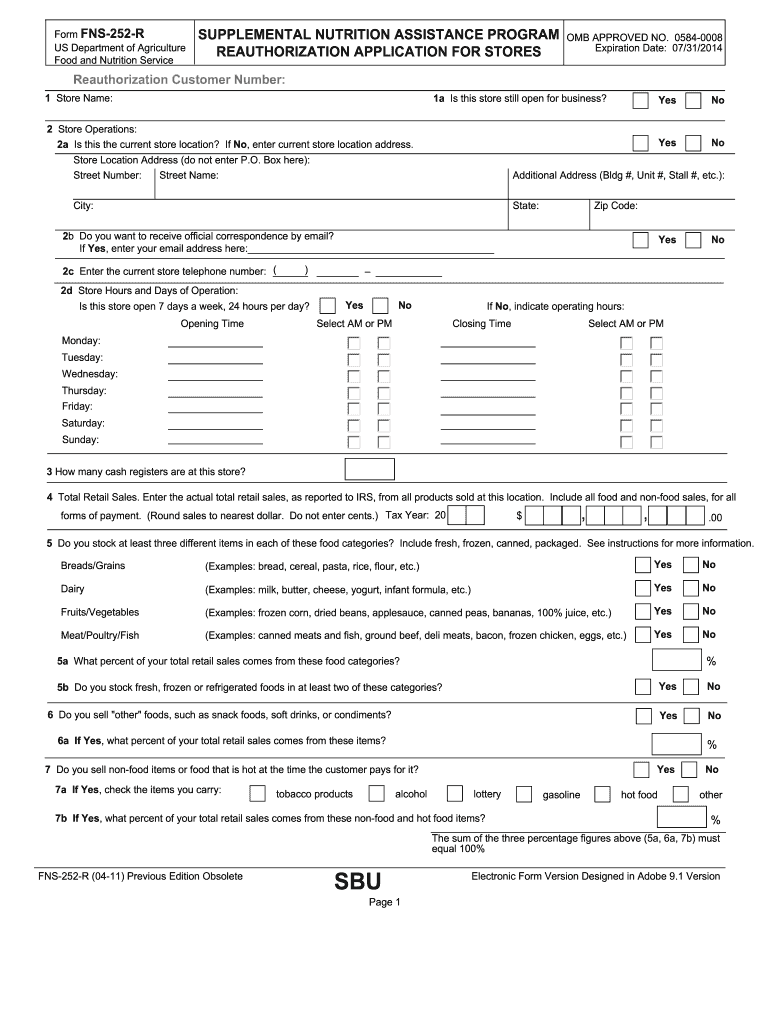 Fns 252 R  Form