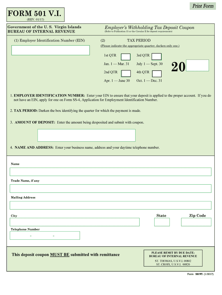 Get and Sign 501 Vi Tax Form 2017-2022