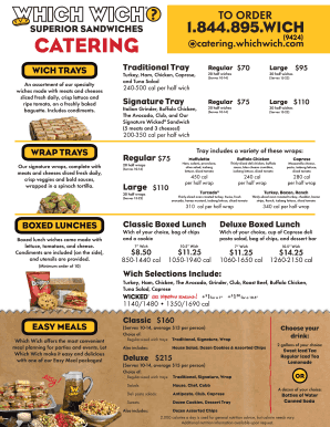 Which Wich Menu PDF  Form