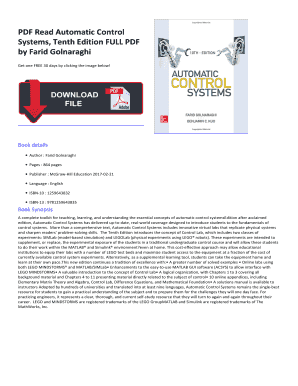 Automatic Control Systems 10th Edition PDF  Form