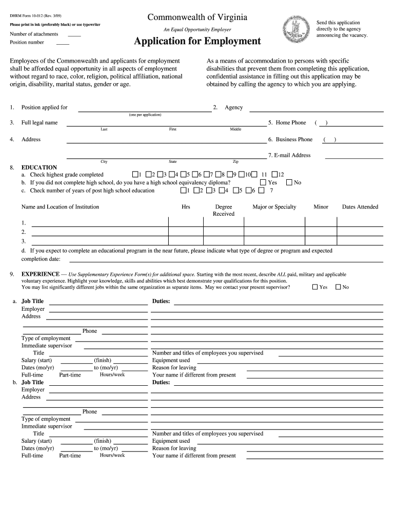 Virginia Foorm 10 012  Form