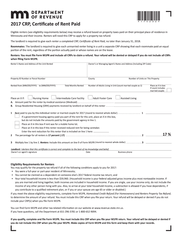  Crp Form 2017