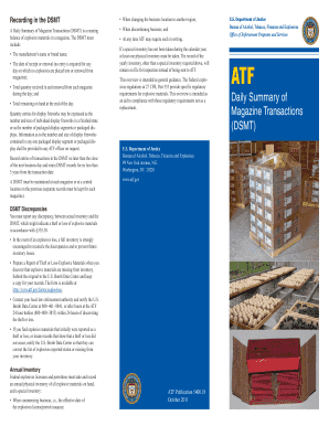 Daily Summary of Magazine Transactions DSMT Atf  Form