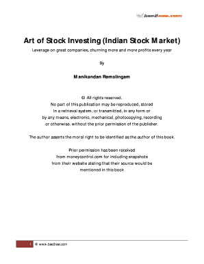 Art of Stock Investing PDF  Form