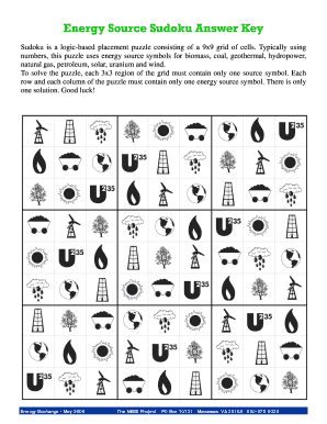 Energy Source Puzzle  Form