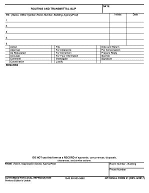  Optional Form 41 2017