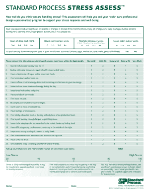 Standard Process Stress Assess  Form