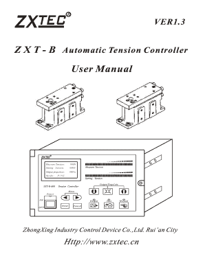 Zxt B 600 Tension Controller Manual  Form
