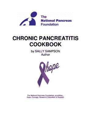 National Pancreas Foundation Cookbook Form