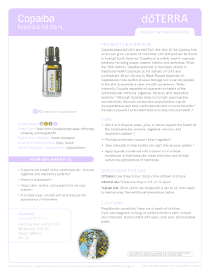 Copaiba D Terra PDF  Form