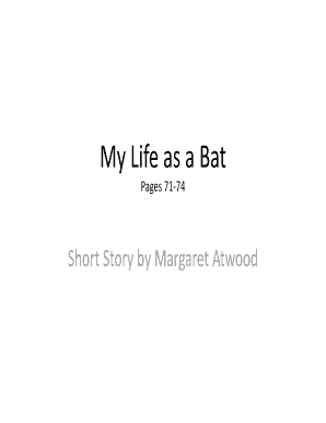 My Life as a Bat PDF  Form