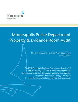 Police Property Evidence Room  Form