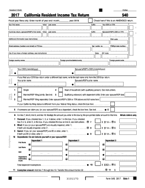 Ca 540 Tax Form Fill Out And Sign