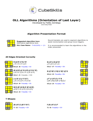 Oll Algorithms PDF  Form