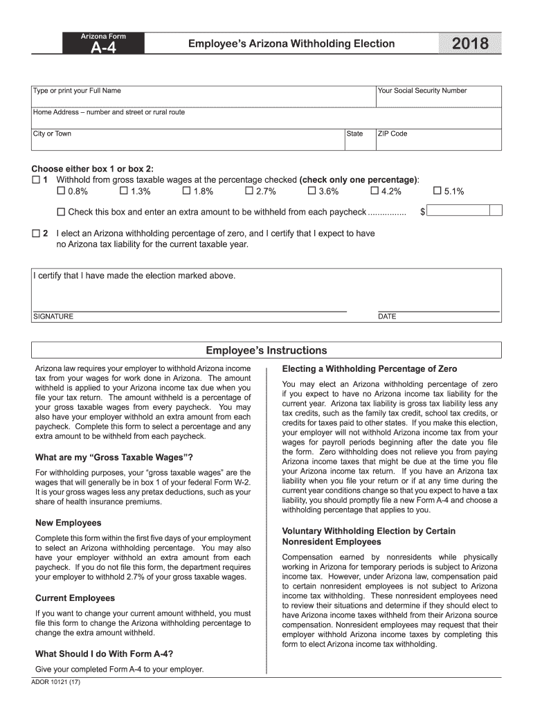 Get and Sign Arizona Form A4pdffillercom 2018-2022