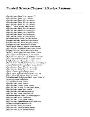 Physical Science Textbook Answer Key PDF  Form