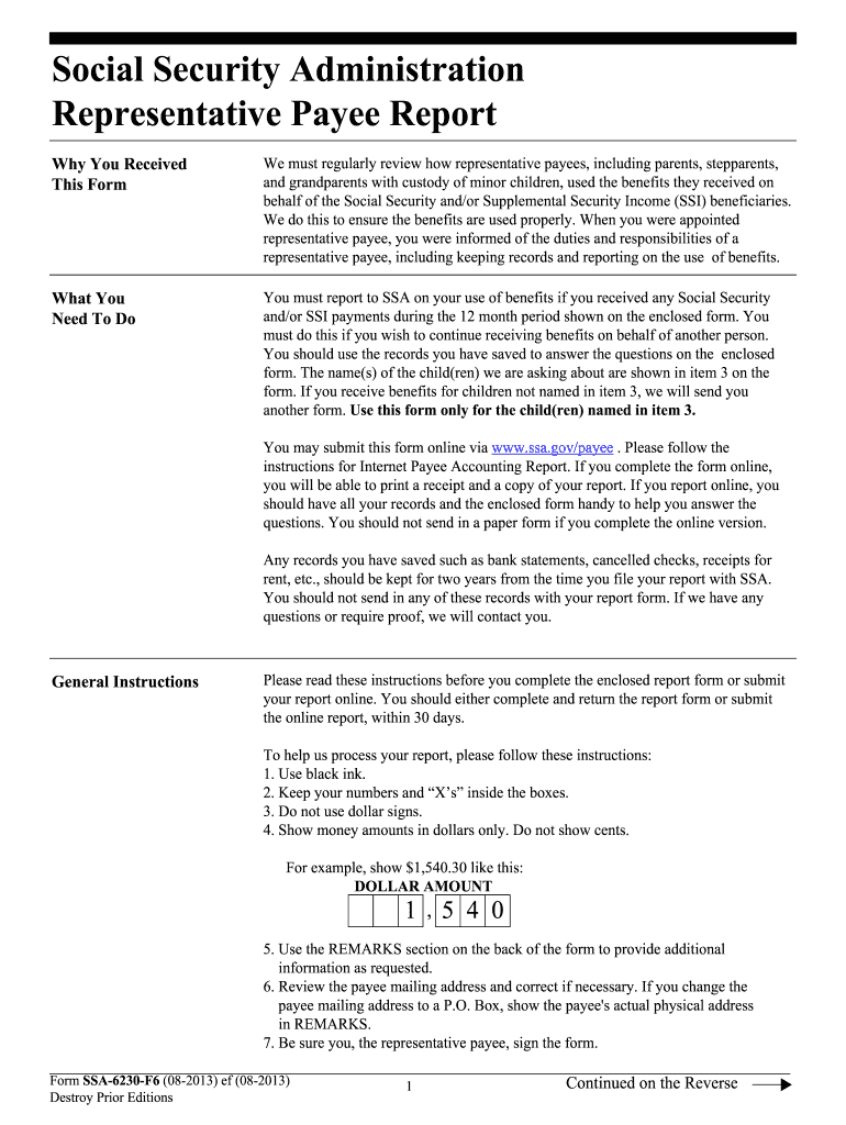 6230 Payee Form