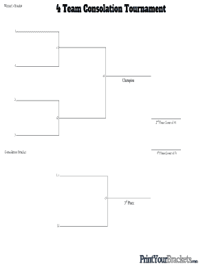 4 Team Consolation Tournament  Form