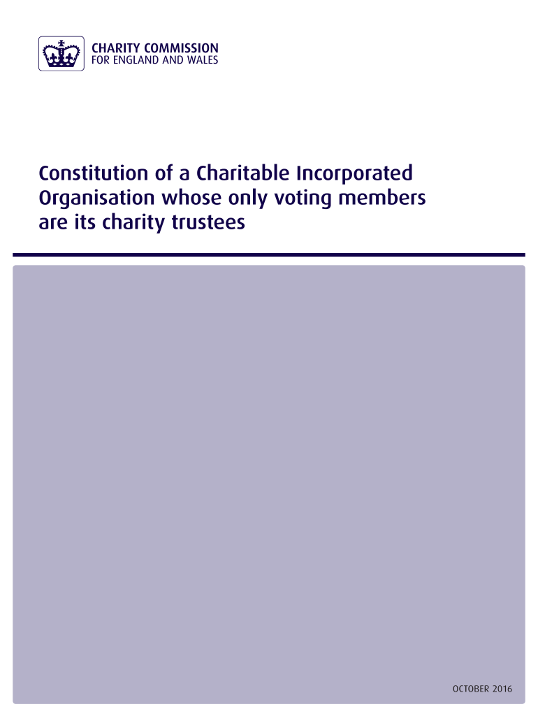  Constitution Charitable Organisation 2016-2024
