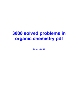 5000 Solved Problems in Organic Chemistry PDF  Form