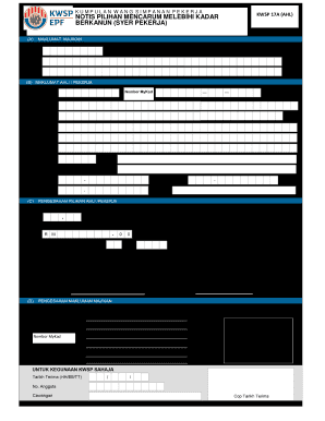 Borang Kwsp 17a Ahl  Form