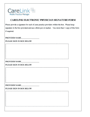 CARELINK ELECTRONIC PHYSICIAN SIGNATURE FORM