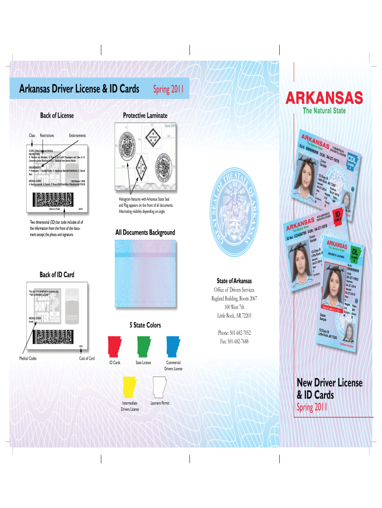 New Driver License ID Cards Arkansas Driver License ID Cards  Form
