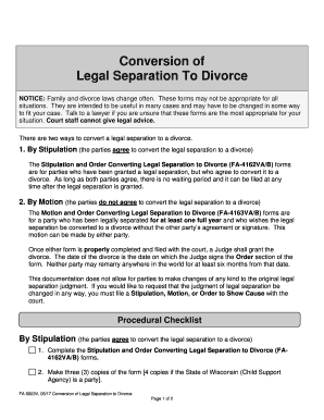 Divorce Notice  Form