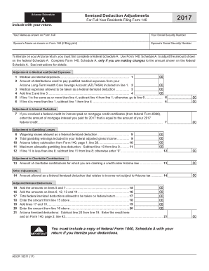 Itemized Deduction Adjustments  Form