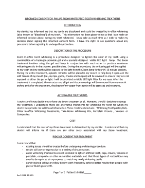 Teeth Whitening Consent Forms