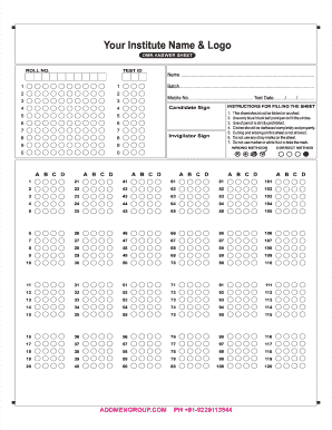 Your Institute Name Logo  Form